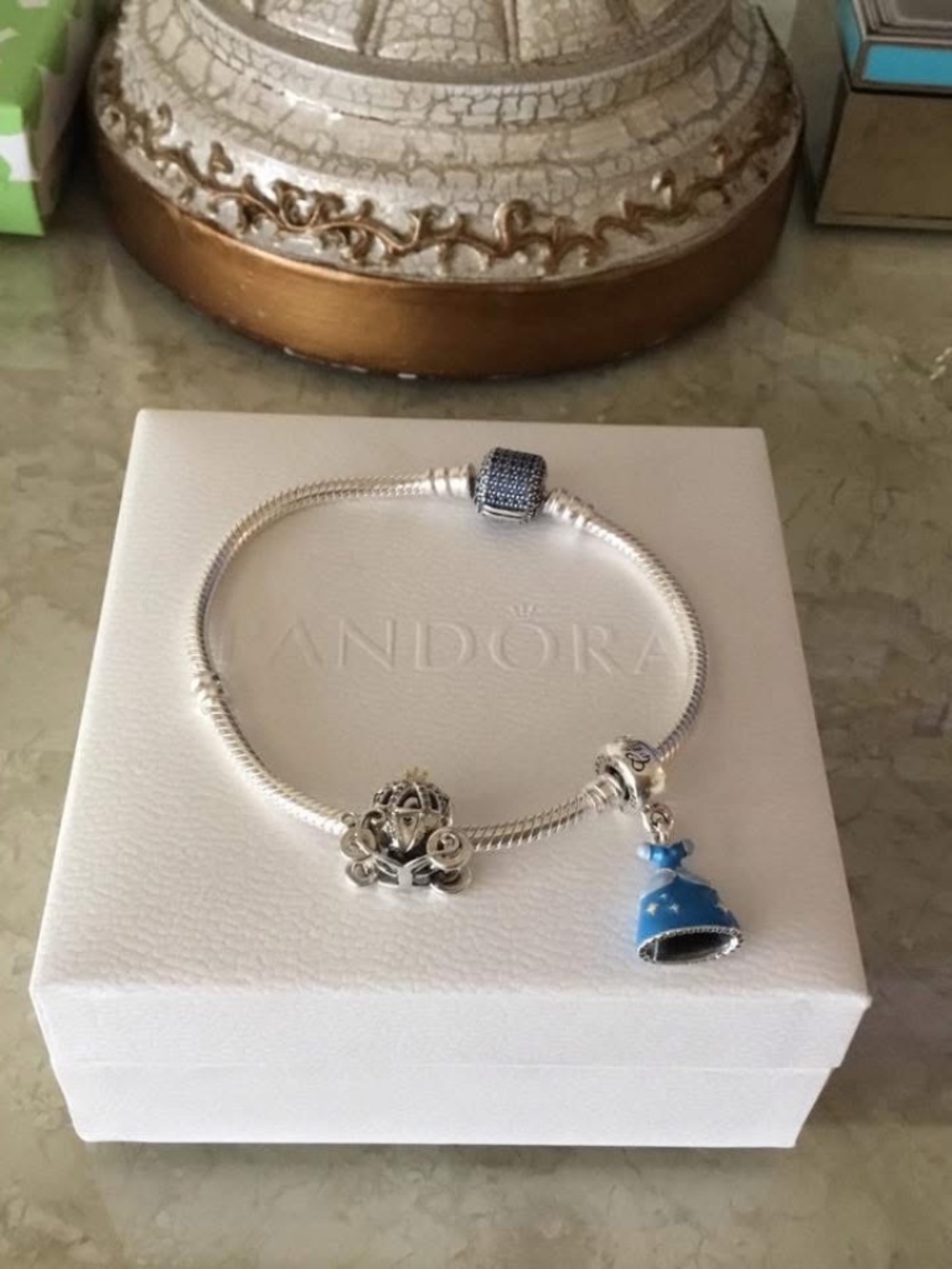 Disney Pandora Cinderella bracelet with charms